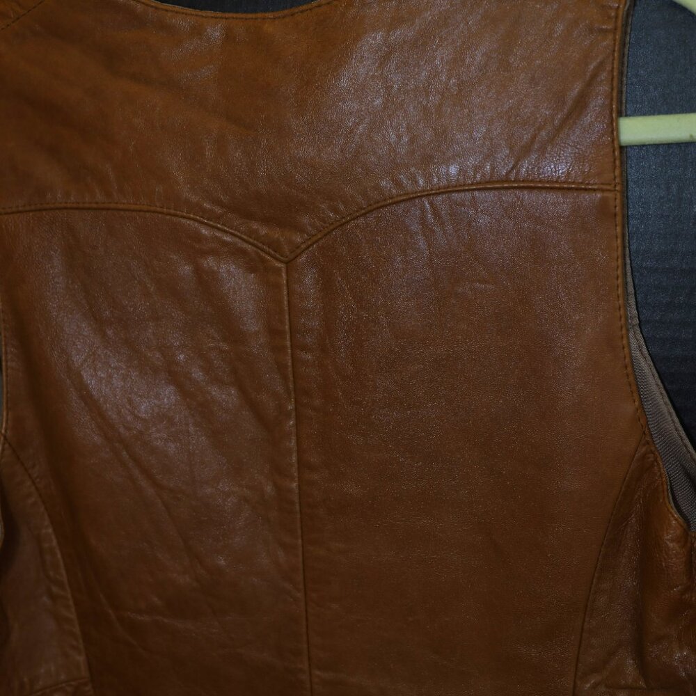VINTAGE LEATHER VEST - Picture 5 of 9